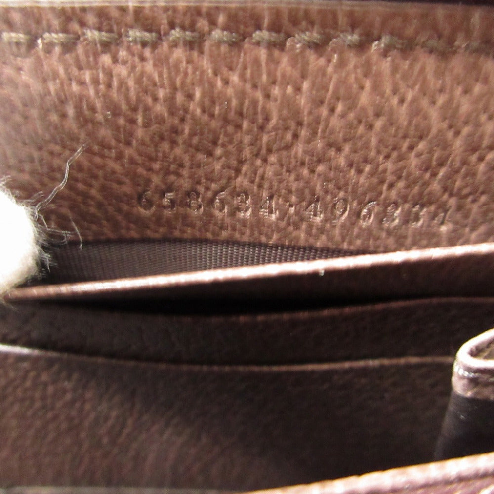 GUCCI Long Wallet Purse 658634 GG Supreme, Leather beige Diana Bamboo