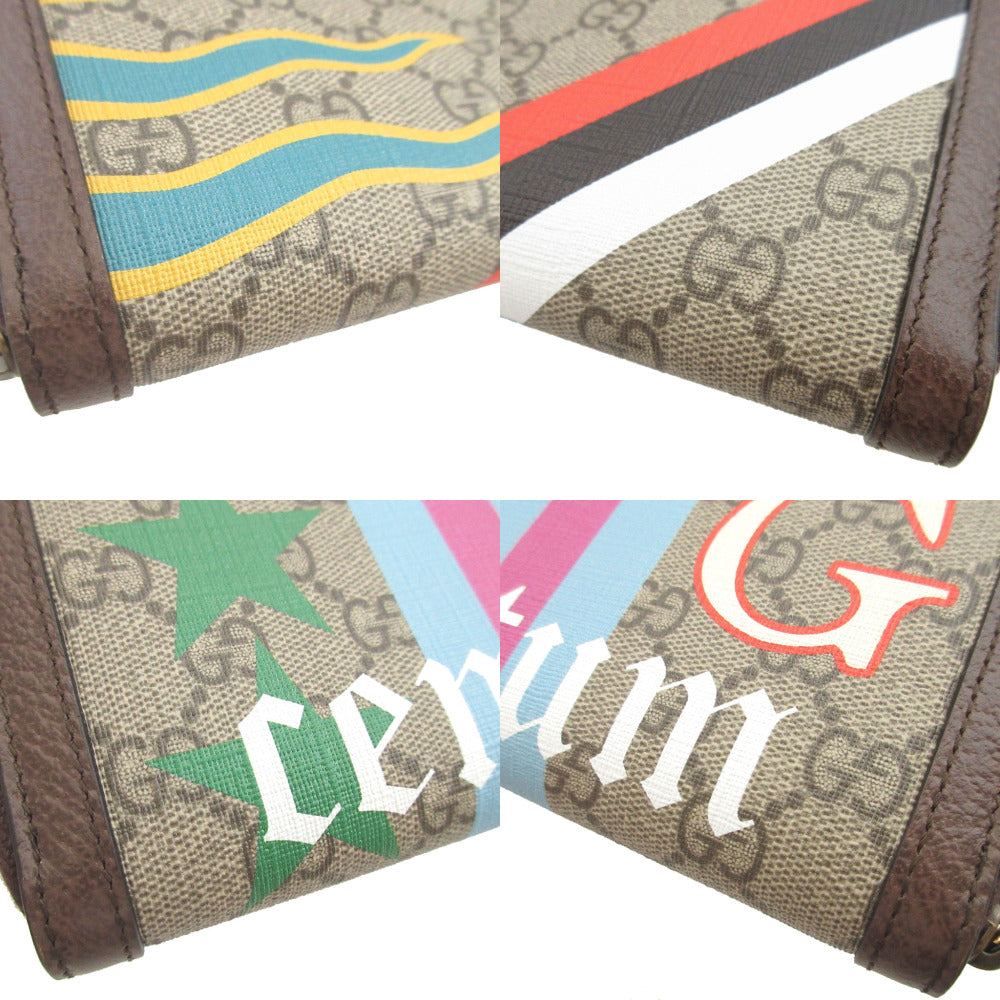 GUCCI Long Wallet Purse 658634 GG Supreme, Leather beige Diana Bamboo