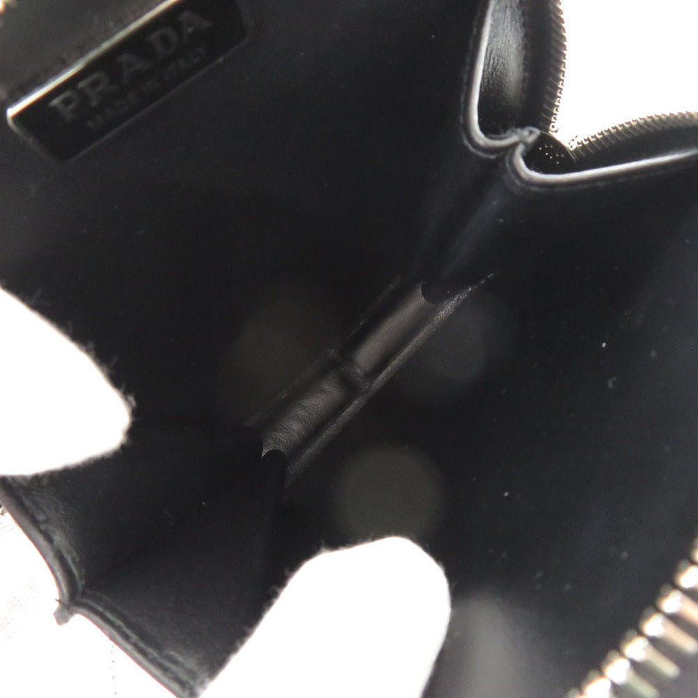 PRADA Shoulder Bag 1NR003 leather Silver