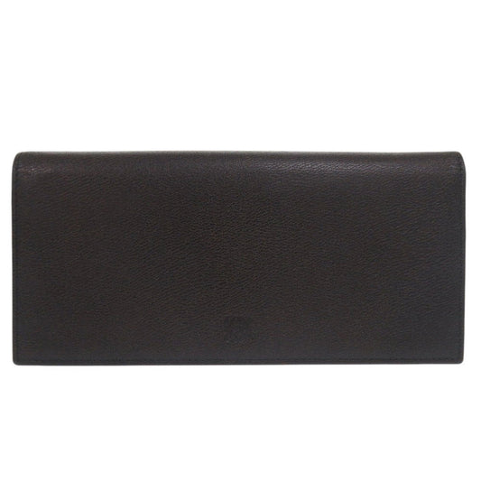 LOEWE Long Wallet Purse leather black anagram