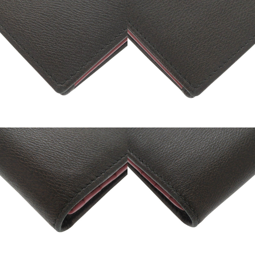 LOEWE Long Wallet Purse leather black anagram