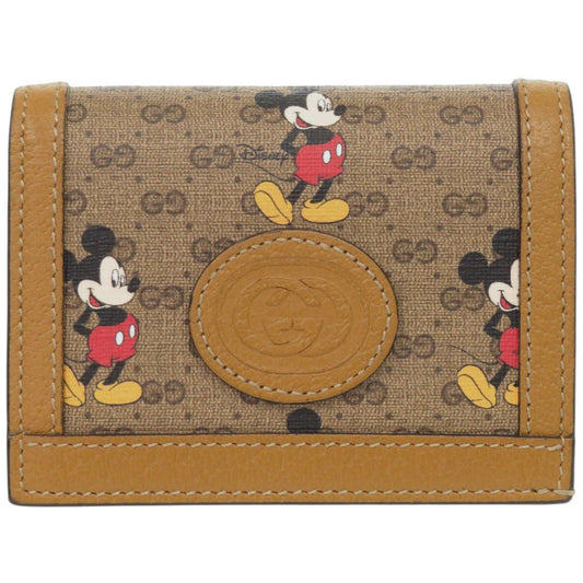 GUCCI Bifold Wallet 602534 PVC, Leather Brown