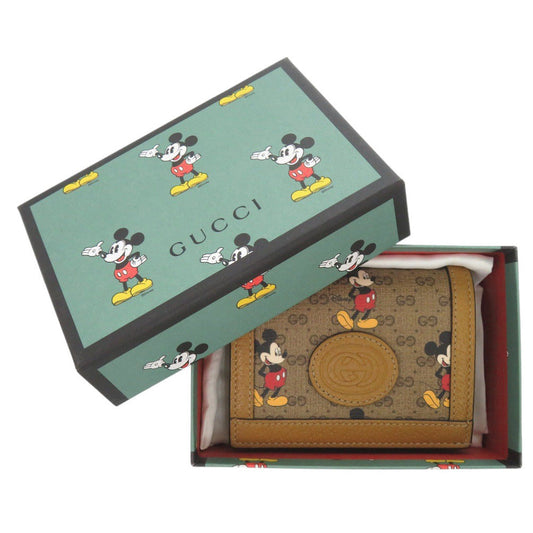 GUCCI Bifold Wallet 602534 PVC, Leather Brown