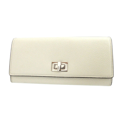 FENDI Long Wallet Purse 8M0427 leather Ivory Peekaboo
