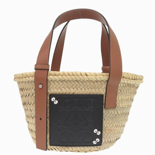 LOEWE Handbag A223S93X09 Raffia, Leather natural Studio Ghibli Collaboration Basket Bag - Makkuro Kurosuke