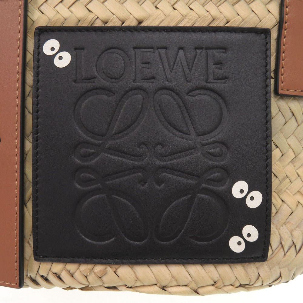 LOEWE Handbag A223S93X09 Raffia, Leather natural Studio Ghibli Collaboration Basket Bag - Makkuro Kurosuke