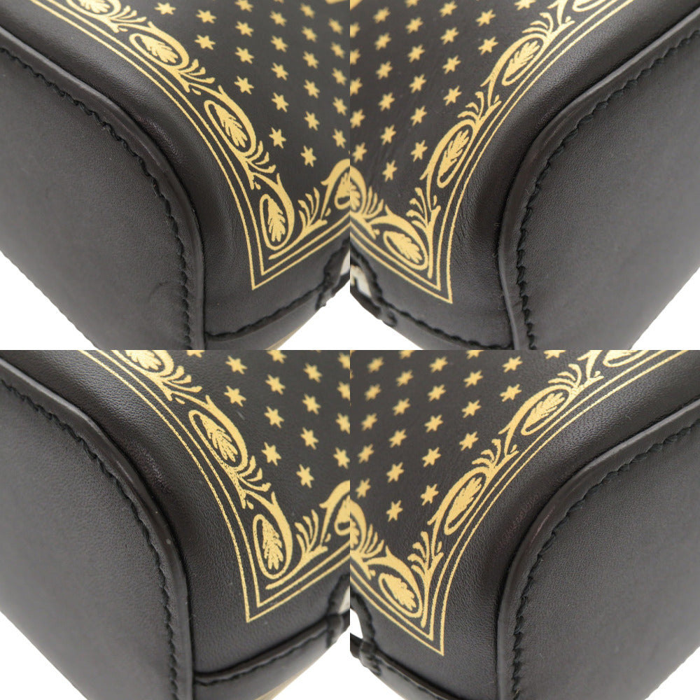 GUCCI Shoulder Bag 511189 leather black x SEGA GUCCY print