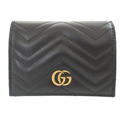 GUCCI Bifold Wallet 466492 leather black GG Marmont