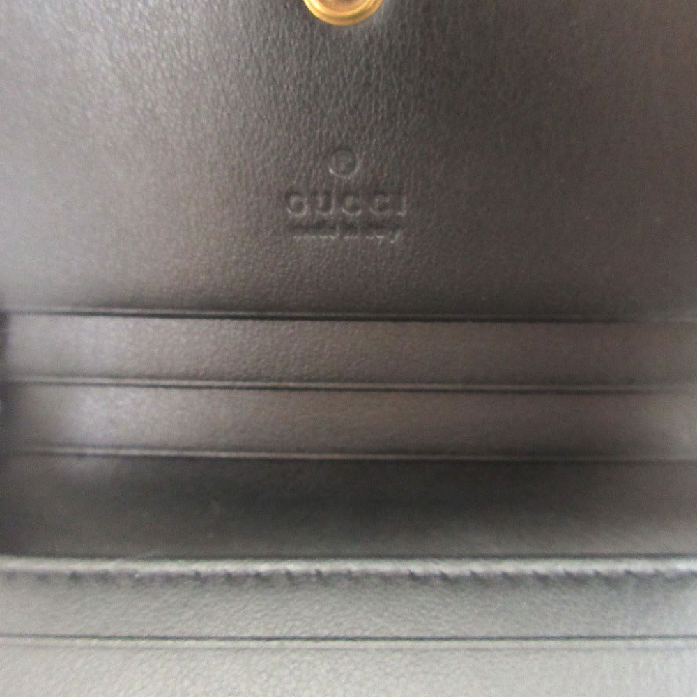 GUCCI Bifold Wallet 466492 leather black GG Marmont