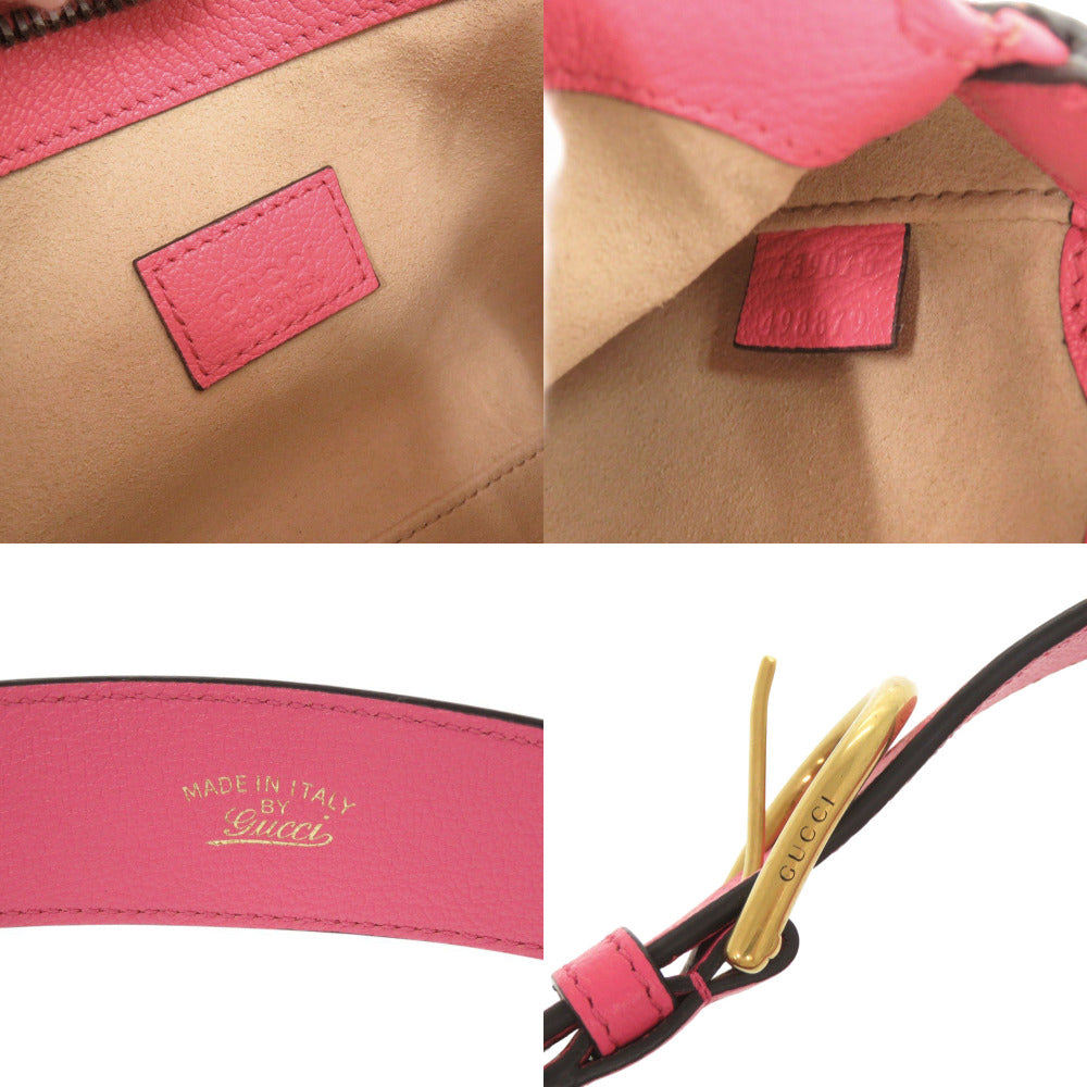 GUCCI Shoulder Bag 739076 leather pink aphrodite