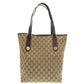 GUCCI Tote Bag 153009 GG canvas, leather Brown Women Used Authentic