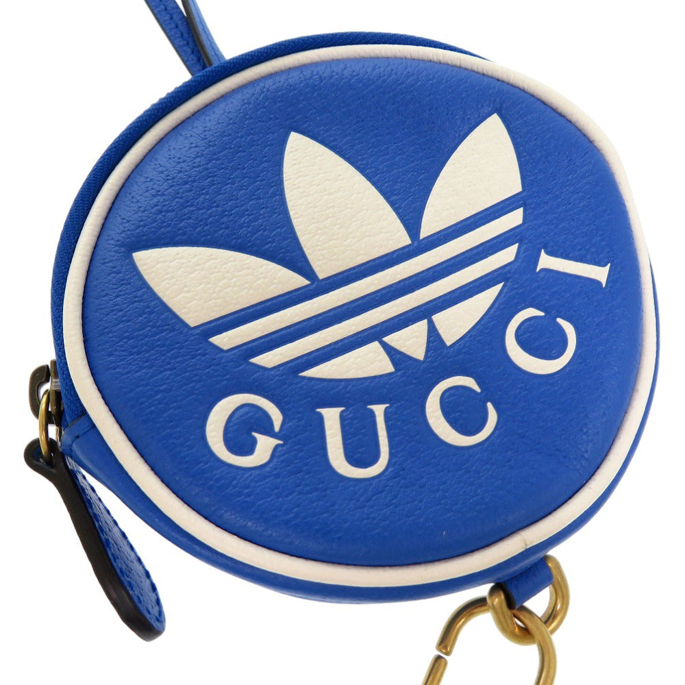 GUCCI Coin case leather blue GUCCI × adidas originals