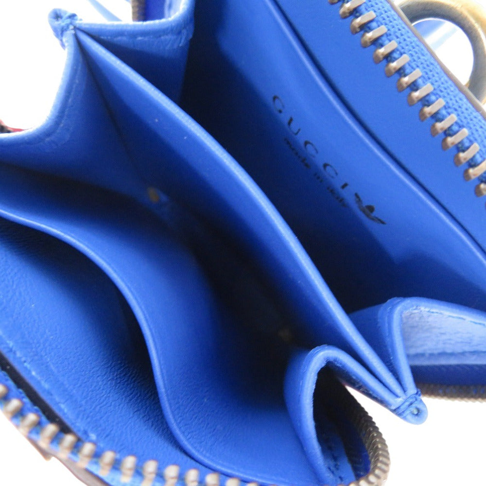 GUCCI Coin case leather blue GUCCI × adidas originals