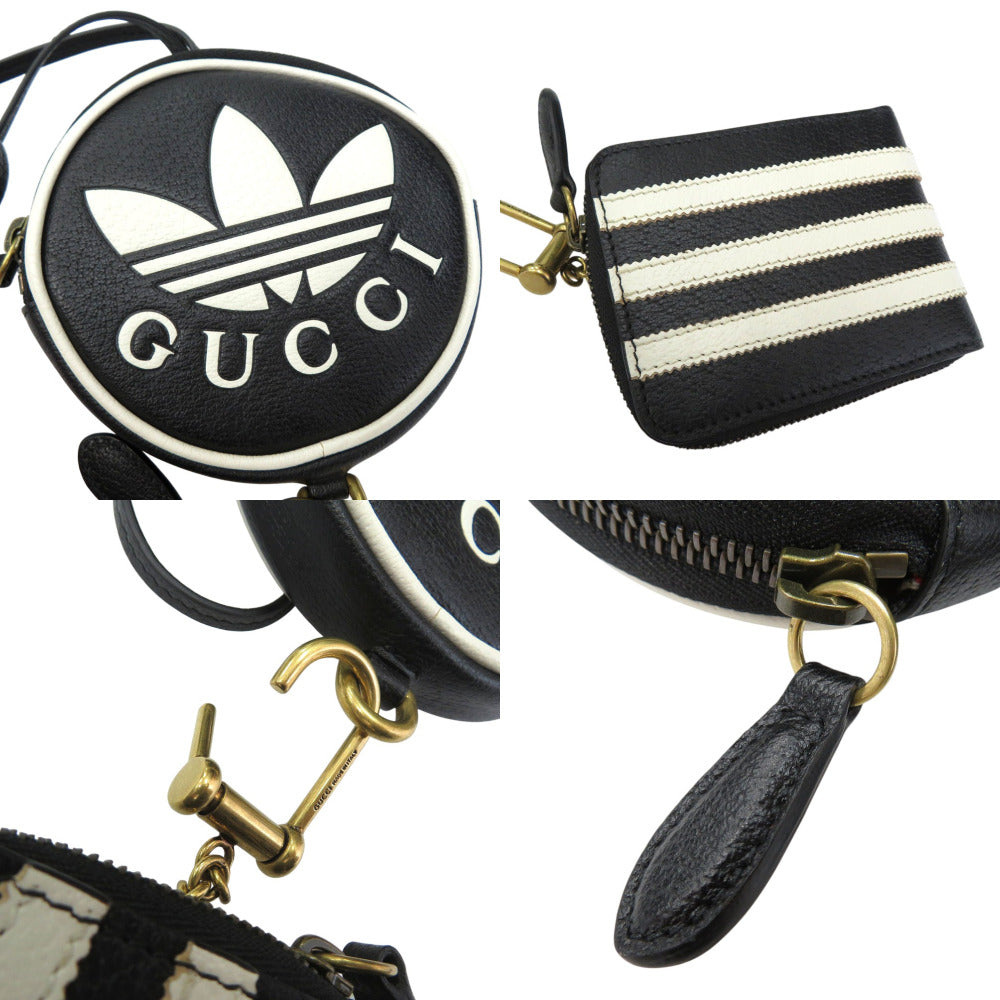 GUCCI Coin case leather black GUCCI × adidas originals