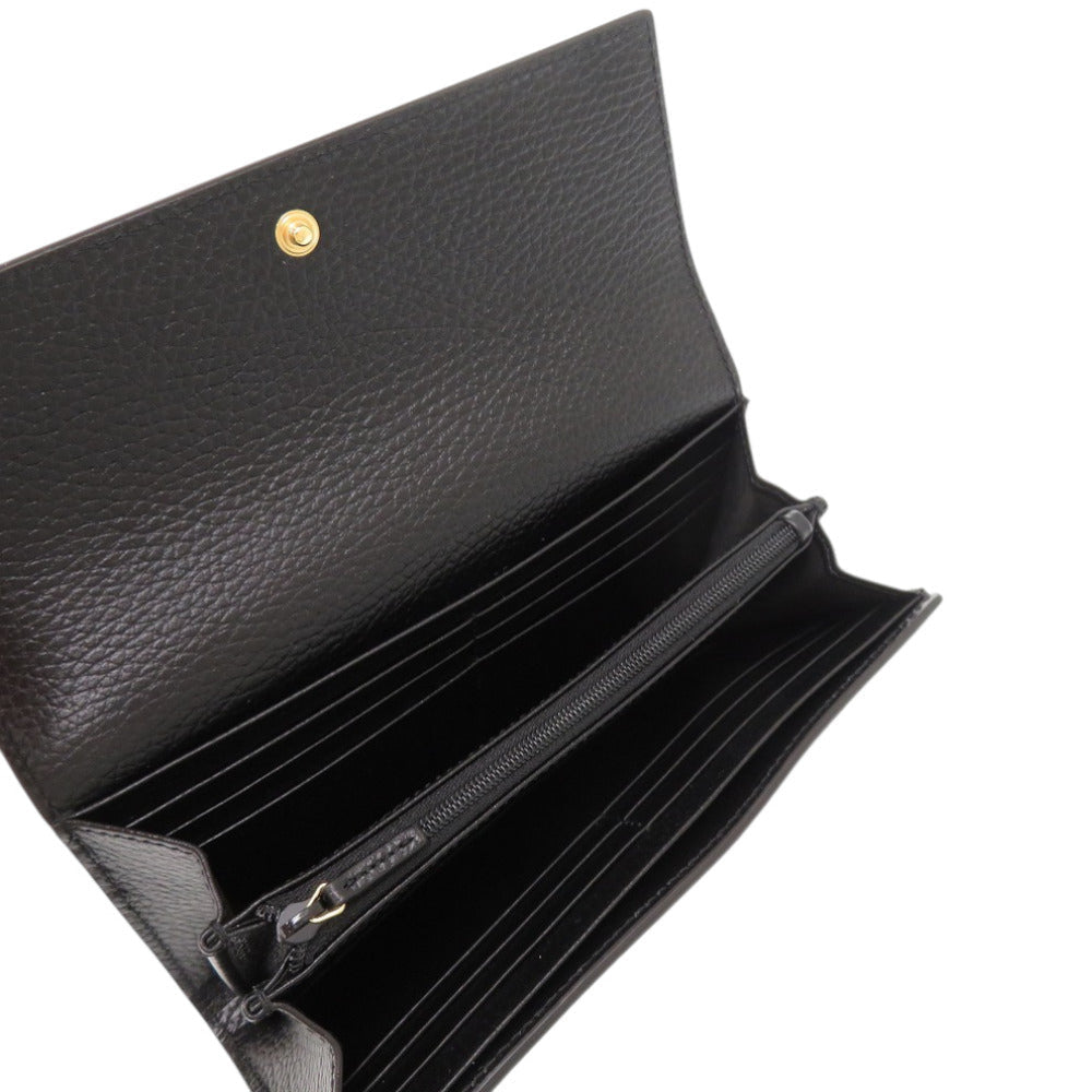 GUCCI Long Wallet Purse 456116 AAE5E 1069 GG Supreme, Leather black