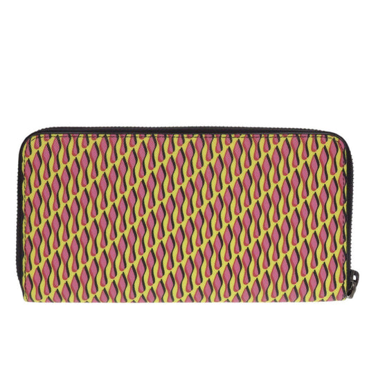 Christian Louboutin Long Wallet Purse PVC, Leather yellow Panettone