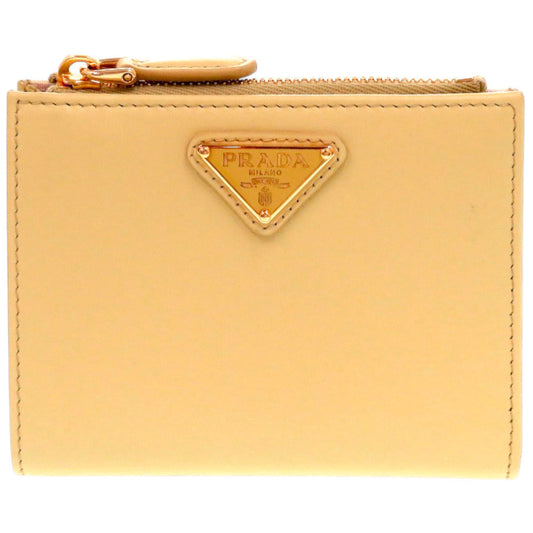 PRADA Bifold Wallet 1ML050_QHH_F0032 Cowhide yellow saffiano triangle