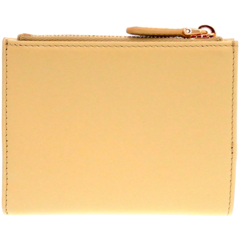 PRADA Bifold Wallet 1ML050_QHH_F0032 Cowhide yellow saffiano triangle