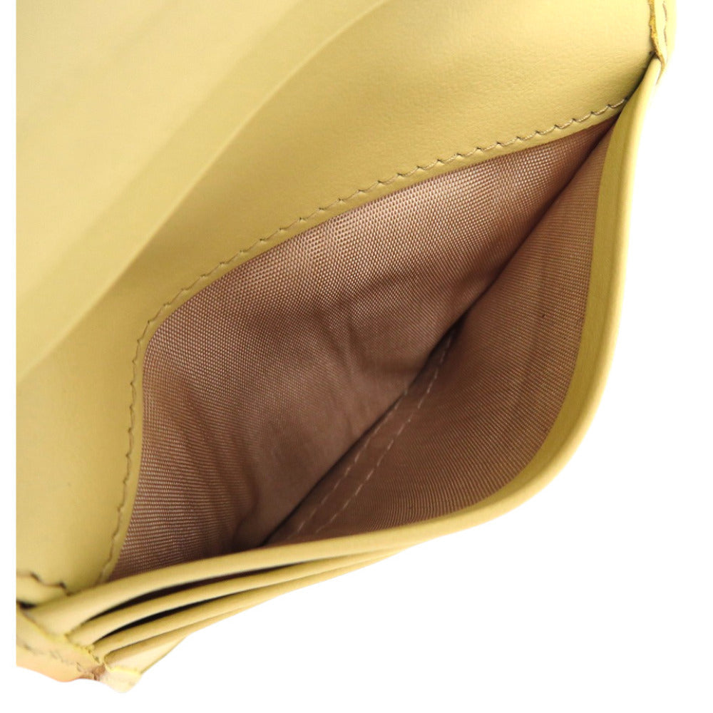 PRADA Bifold Wallet 1ML050_QHH_F0032 Cowhide yellow saffiano triangle