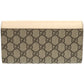 GUCCI Long Wallet Purse 456116 17WAG 9096 GG Supreme canvas, leather beige