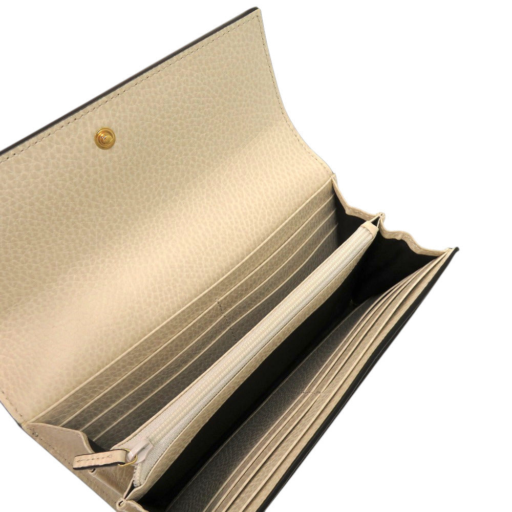 GUCCI Long Wallet Purse 456116 17WAG 9096 GG Supreme canvas, leather beige