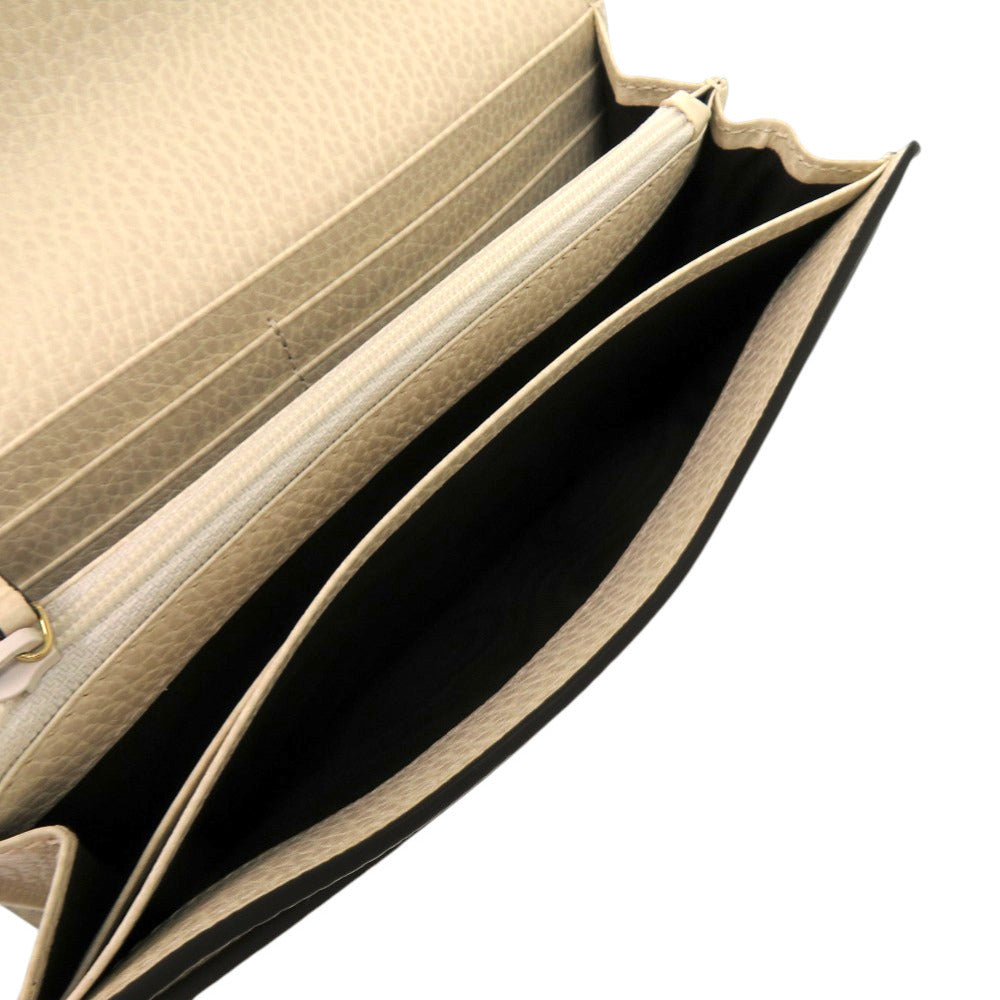 GUCCI Long Wallet Purse 456116 17WAG 9096 GG Supreme canvas, leather beige
