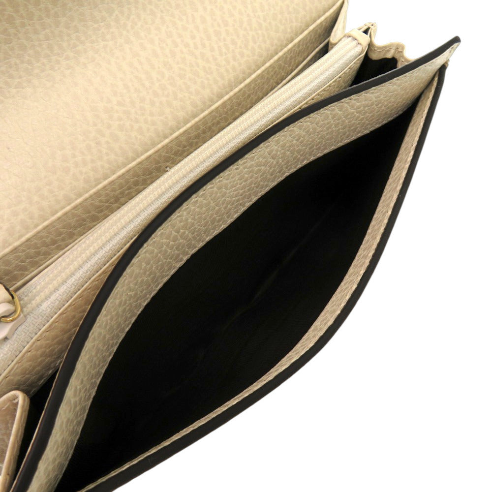 GUCCI Long Wallet Purse 456116 17WAG 9096 GG Supreme canvas, leather beige