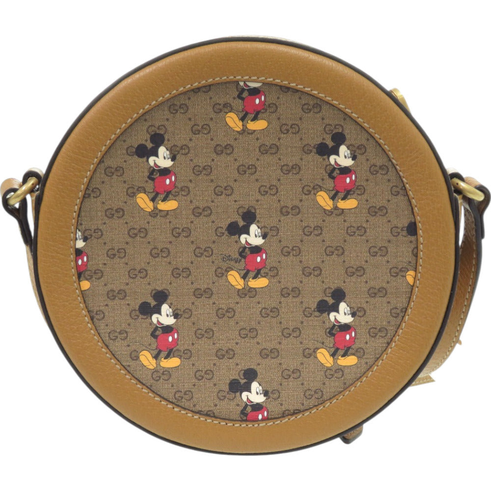 GUCCI Shoulder Bag 603938 GG Supreme Brown x Disney Mickey