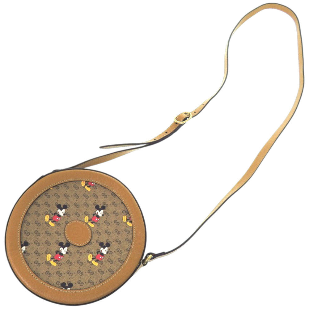 GUCCI Shoulder Bag 603938 GG Supreme Brown x Disney Mickey