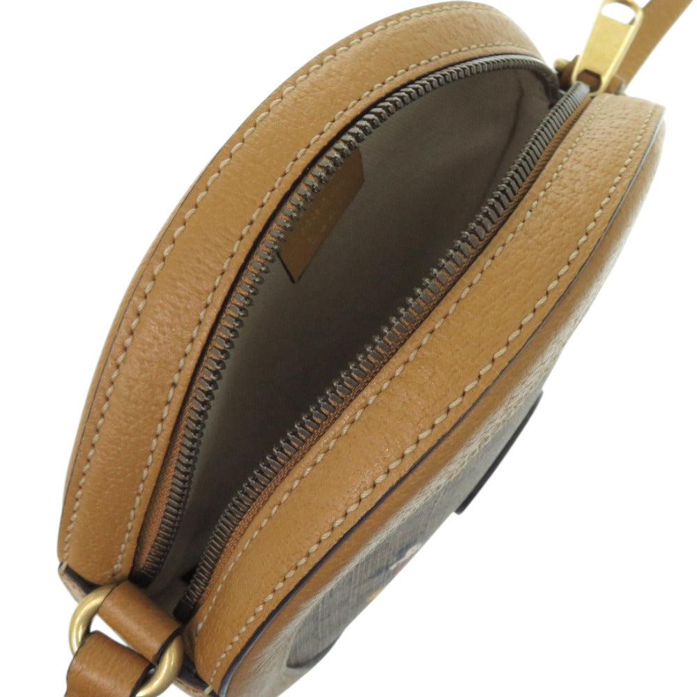 GUCCI Shoulder Bag 603938 GG Supreme Brown x Disney Mickey