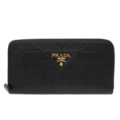 PRADA Long Wallet Purse IML506 leather black