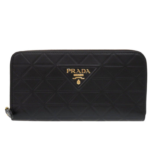 PRADA Long Wallet Purse IML506 leather black