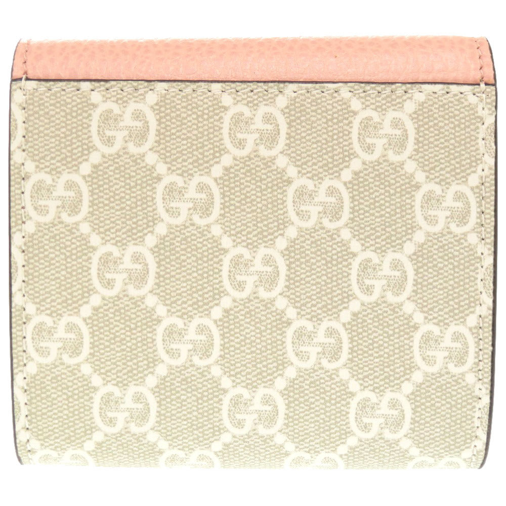 GUCCI Bifold Wallet 598587 GG Supreme, Leather beige GG Marmont Compact wallet