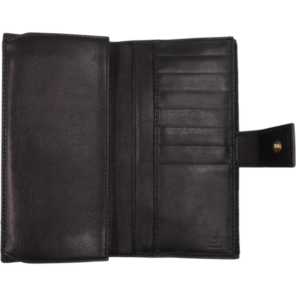 GUCCI Long Wallet Purse 181593 GG canvas black Interlocking G