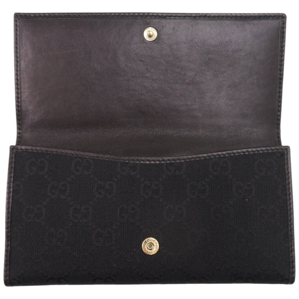 GUCCI Long Wallet Purse 181593 GG canvas black Interlocking G