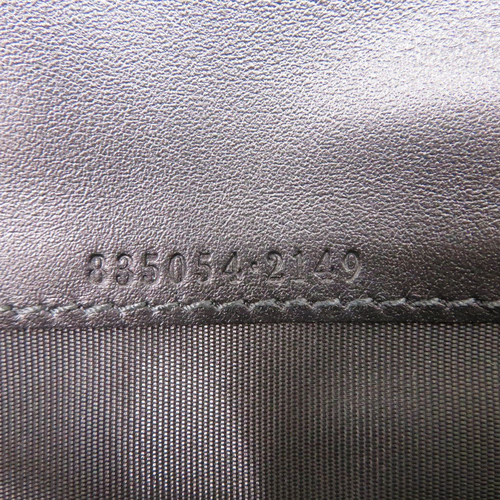 GUCCI Long Wallet Purse 835054 Grain leather black Double G Long Wallet