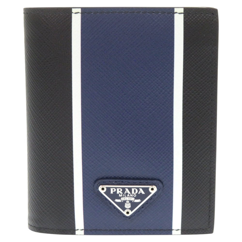 PRADA Bifold Wallet 2MO004 leather black Triangle logo