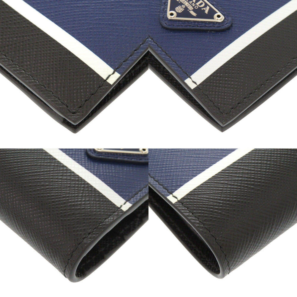 PRADA Bifold Wallet 2MO004 leather black Triangle logo