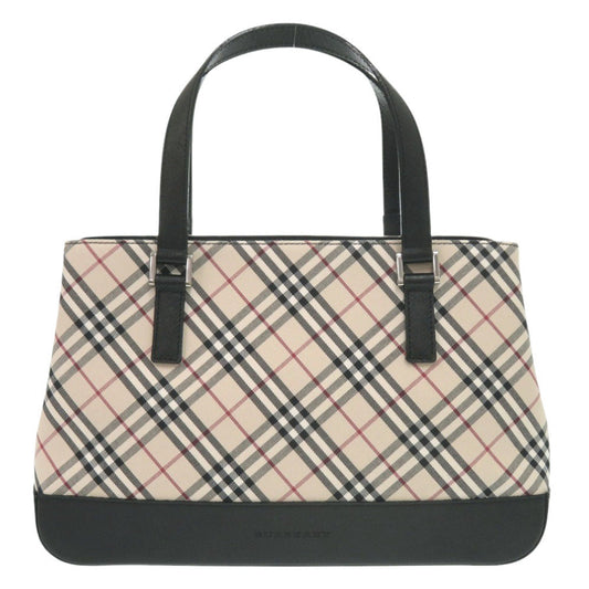 BURBERRY Handbag Nylon canvas, leather beige Nova Check