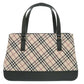 BURBERRY Handbag Nylon canvas, leather beige Nova Check
