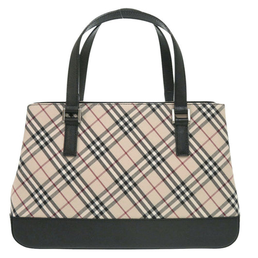 BURBERRY Handbag Nylon canvas, leather beige Nova Check