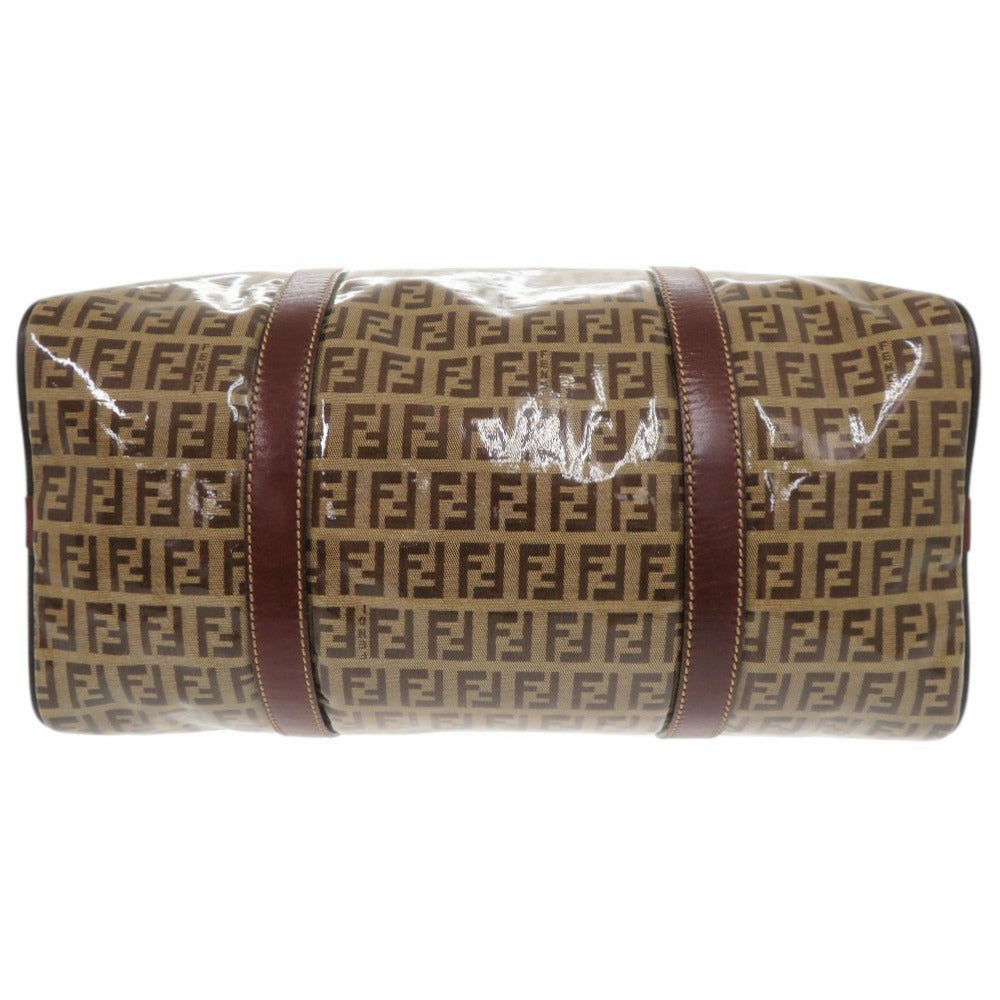 FENDI Boston Duffel bag Coated canvas, leather Brown ZucchinoPattern
