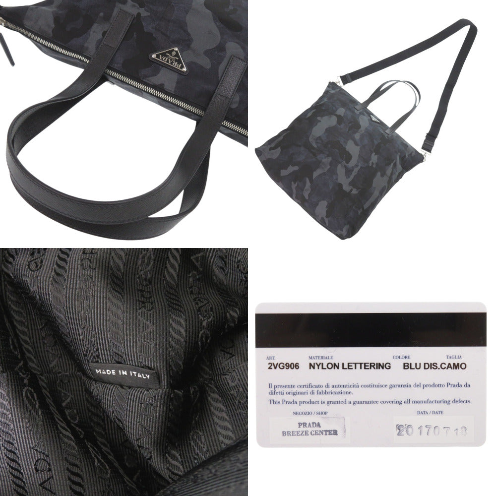 PRADA Tote Bag Nylon Navy