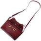 GUCCI Shoulder Bag 602118 525040 leather Red Horsebit 1955 Bucket Bag