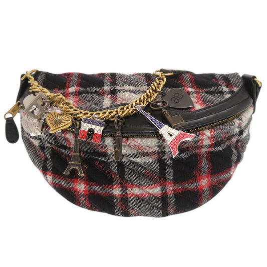 BALENCIAGA Sling bag 518163 Wool, Leather Red Souvenir Charm