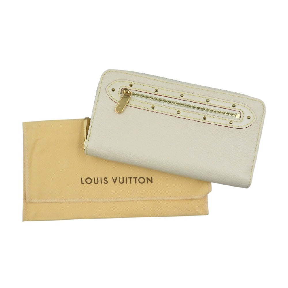 LOUIS VUITTON Long Wallet Purse M93026 leather Bron white Suhari Zippy Wallet