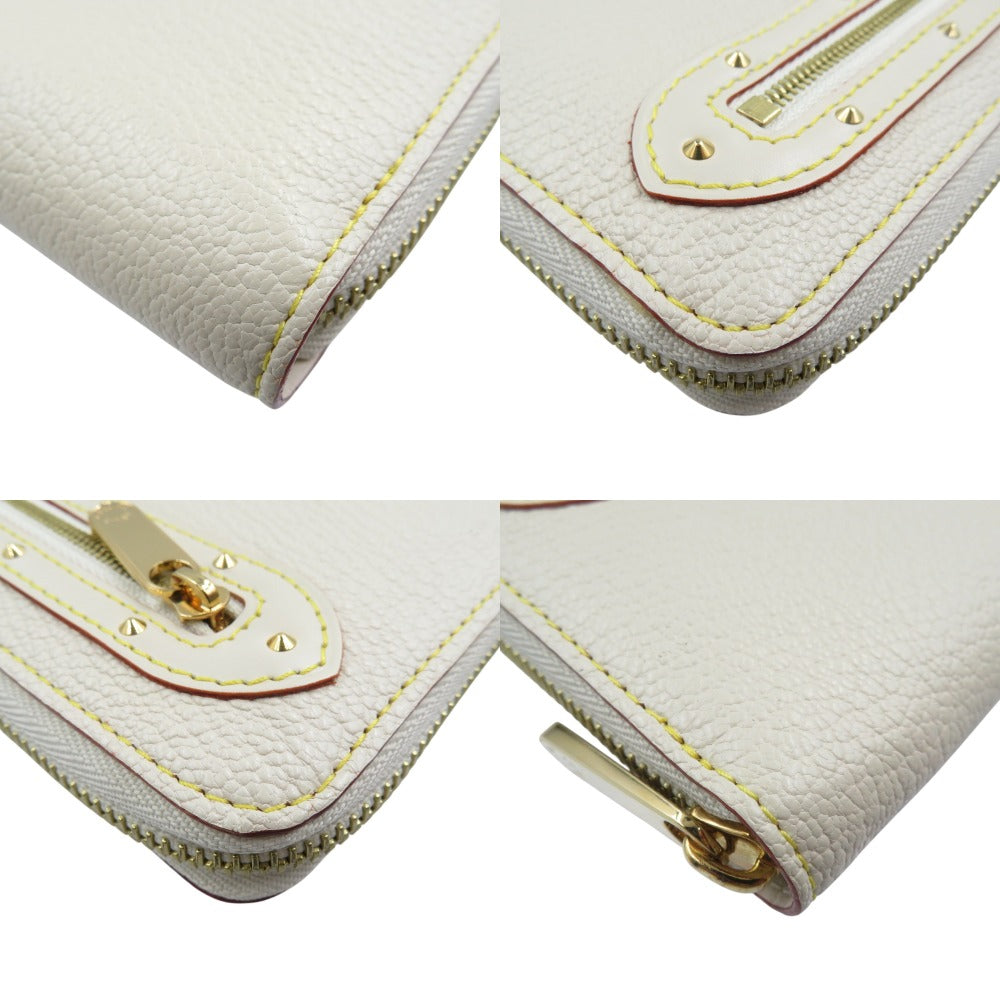 LOUIS VUITTON Long Wallet Purse M93026 leather Bron white Suhari Zippy Wallet