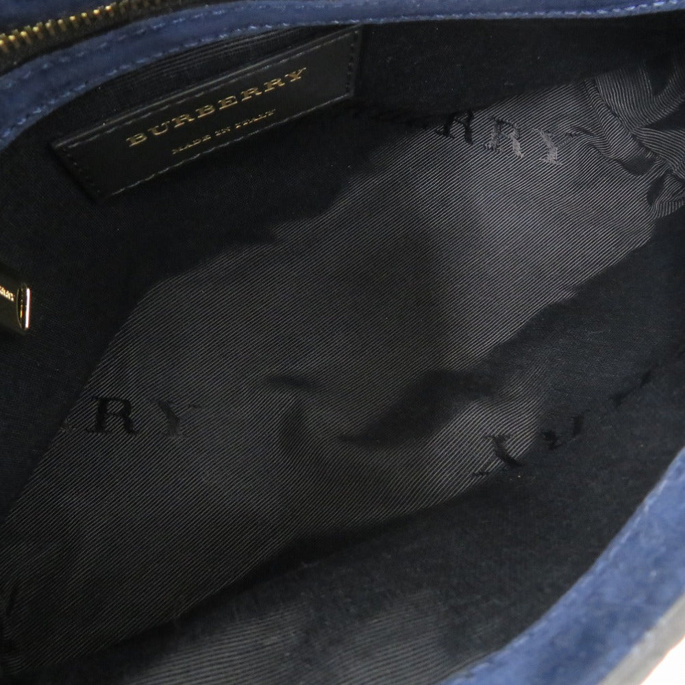 BURBERRY Shoulder Bag Calfskin Navy blue