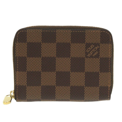 LOUIS VUITTON Coin case N63070 Damier canvas Brown Damier Zippy coin purse