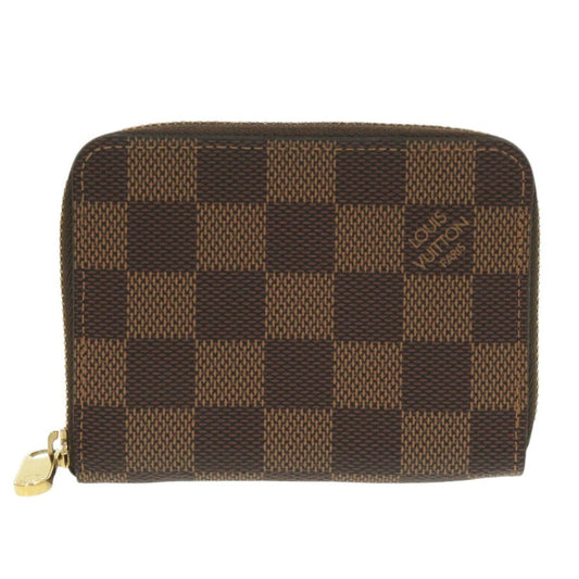 LOUIS VUITTON Coin case N63070 Damier canvas Brown Damier Zippy coin purse